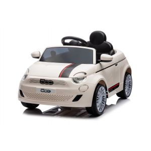 Fiat 500e Elektrische Kinderauto met afstandbediening - wit Elektrische kinderauto Buitenspeelgoed