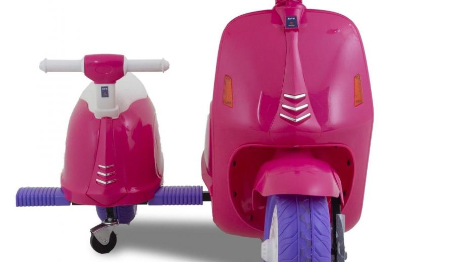 Elektrische kinderscooter vespa roze